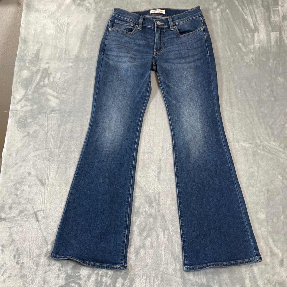 Lucky Brand Jeans Size 4/27 A 29 Inseam Sweet Mid Rise Flare Dark Wash Blue